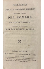 (1798) DISCURSO SOBRE LA VERDADERA LIBERTAD NATURAL Y CIVIL DEL HOMBRE