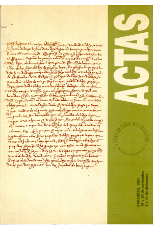 (1992) ACTAS. FORO DERECHO ARAGONES