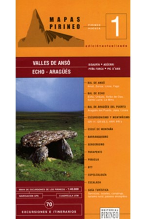 Vallés de Ansó - Echo - Aragües. 70 excursiones e itinerarios