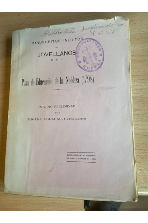 (1915) MANUSCRITOS INEDITOS DE JOVELLANOS