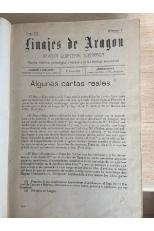 (1912) LOS LINAJES DE ARAG&Oacute;N TOMO 3