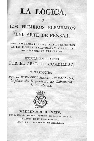 (1784) LA LÓGICA O LOS PRIMEROS ELEMENTOS DEL ARTE DE PENSAR