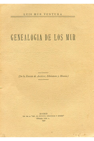 (1927) GENEALOGÍA DE LOS MUR