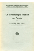 (1935) UN ABACIOLOGIO INÉDITO DE POBLET DE RICARDO DEL ARCO