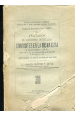 (1888) CONSORTES EN LA MISMA COSA Y FIDEICOMISO SEGÚN LOS FUEROS DE ARAGÓN