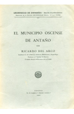 (1936) EL MINICIPIO OSCNSE DE ANTAÑO DE RICARDO DEL ARCO