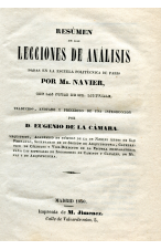 (1850) RESUMEN DE LAS LECCIONES DE ANALIS
