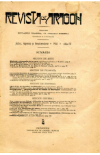 (1903) REVISTA DE ARAGÓN, JULIO, AGOSTO Y SEPTIEMBRE