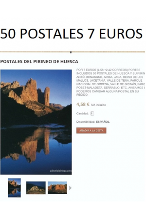 50 POSTALES DEL PIRINEO DE HUESCA 15 EUROS